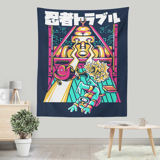 Ninja Trouble - Wall Tapestry