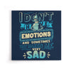 No Emotions - Canvas Print