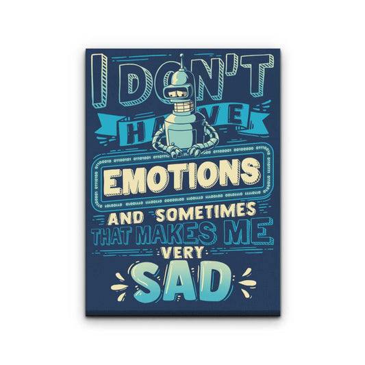 No Emotions - Canvas Print