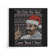 No Gifts Sweater - Canvas Print