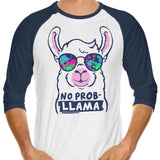 No Probllama - 3/4 Sleeve Raglan T-Shirt