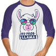 No Probllama - 3/4 Sleeve Raglan T-Shirt