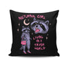 Nocturnal Girl - Throw Pillow