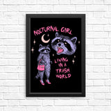 Nocturnal Girl - Posters & Prints
