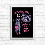 Nocturnal Girl - Posters & Prints