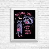 Nocturnal Girl - Posters & Prints