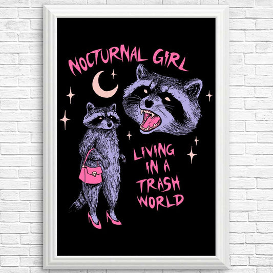 Nocturnal Girl - Posters & Prints