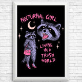 Nocturnal Girl - Posters & Prints
