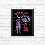 Nocturnal Girl - Posters & Prints