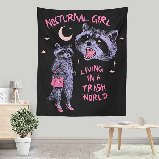 Nocturnal Girl - Wall Tapestry