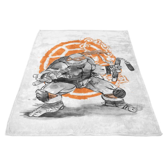 Nunchaku Sumi-e - Fleece Blanket