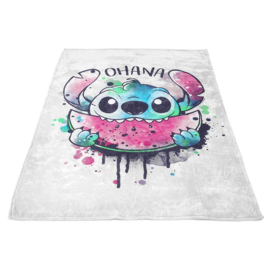 Ohana Watercolormelon - Fleece Blanket