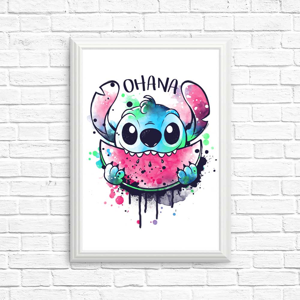 Ohana Watercolormelon - Posters & Prints