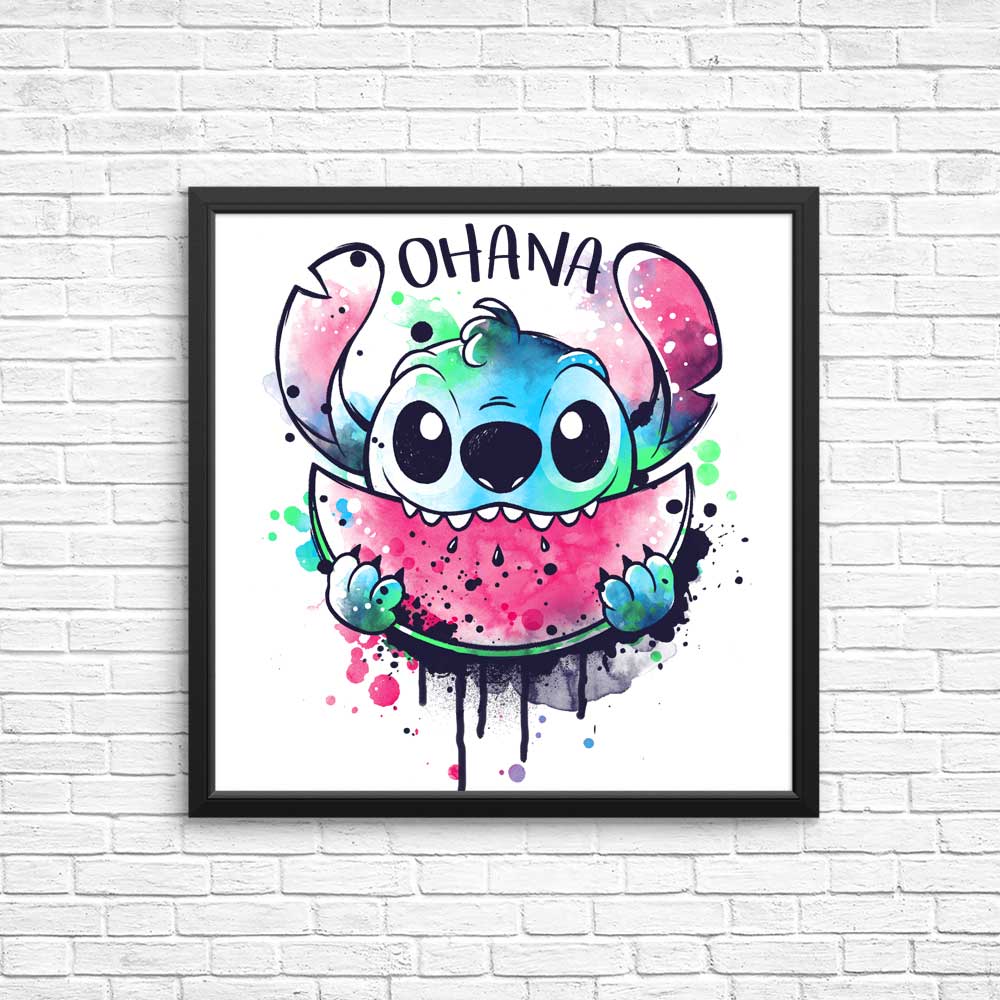 Ohana Watercolormelon - Posters & Prints