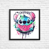Ohana Watercolormelon - Posters & Prints