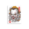 Oni Clown Mask - Metal Print