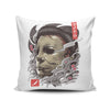 Oni Slasher Mask - Throw Pillow