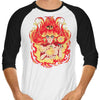 Peach Fire - 3/4 Sleeve Raglan T-Shirt