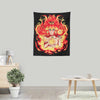 Peach Fire - Wall Tapestry