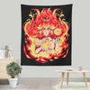 Peach Fire - Wall Tapestry