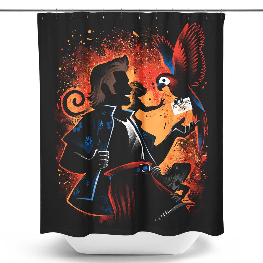 Pet Detective Shower Curtain Once Upon a Tee