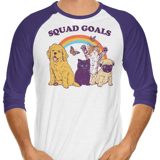 Pet Squad Goals - 3/4 Sleeve Raglan T-Shirt