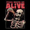 Pizza Keeps Me Alive - Wall Tapestry