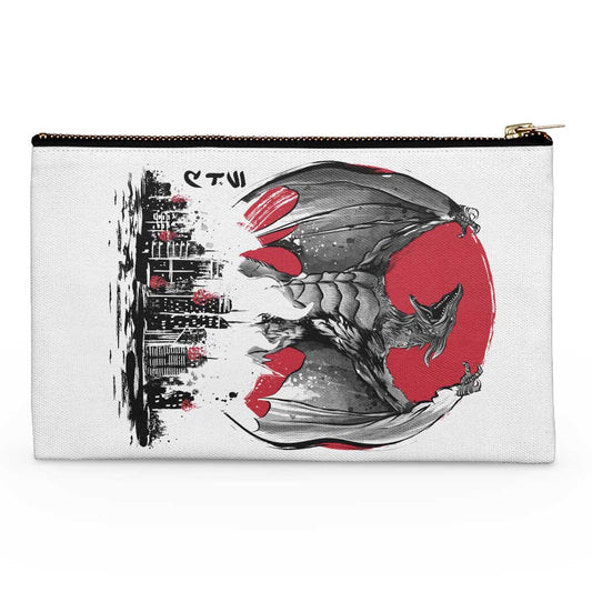 Pteranodan Rising Sumi-e - Accessory Pouch