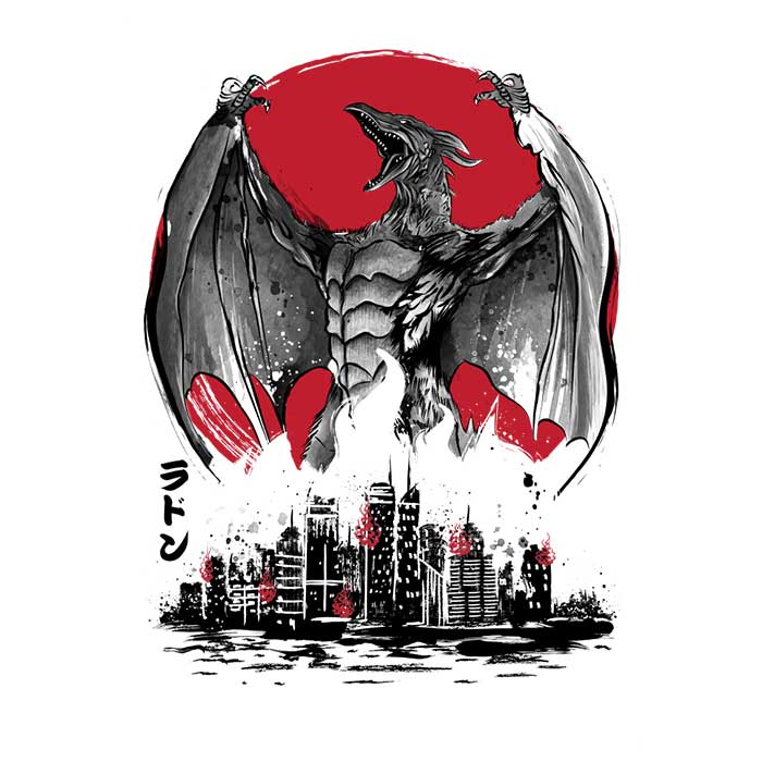 Pteranodan Rising Sumi-e - Mousepad