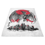 Pteranodan Rising Sumi-e - Fleece Blanket