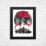 Pteranodan Rising Sumi-e - Posters & Prints