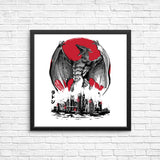 Pteranodan Rising Sumi-e - Posters & Prints