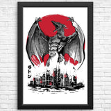 Pteranodan Rising Sumi-e - Posters & Prints