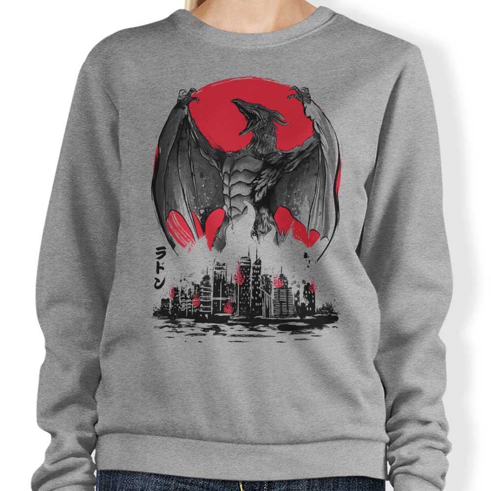 Pteranodan Rising Sumi-e - Sweatshirt