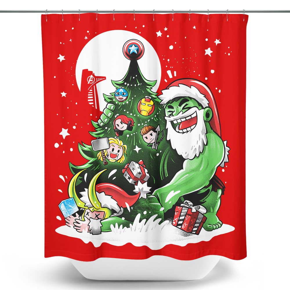 Puny God Christmas - Shower Curtain