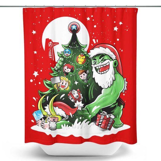 Puny God Christmas - Shower Curtain