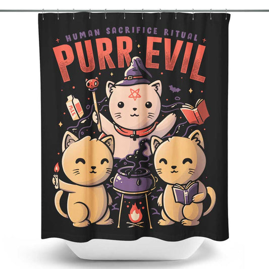 Purr Evil - Shower Curtain