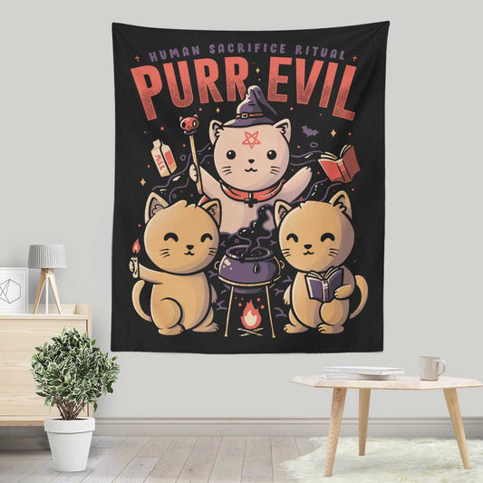 Purr Evil - Wall Tapestry