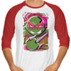 Raphael Glitch - 3/4 Sleeve Raglan T-Shirt