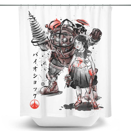 Rapture Sumi-e - Shower Curtain