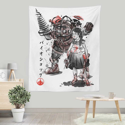 Rapture Sumi-e - Wall Tapestry