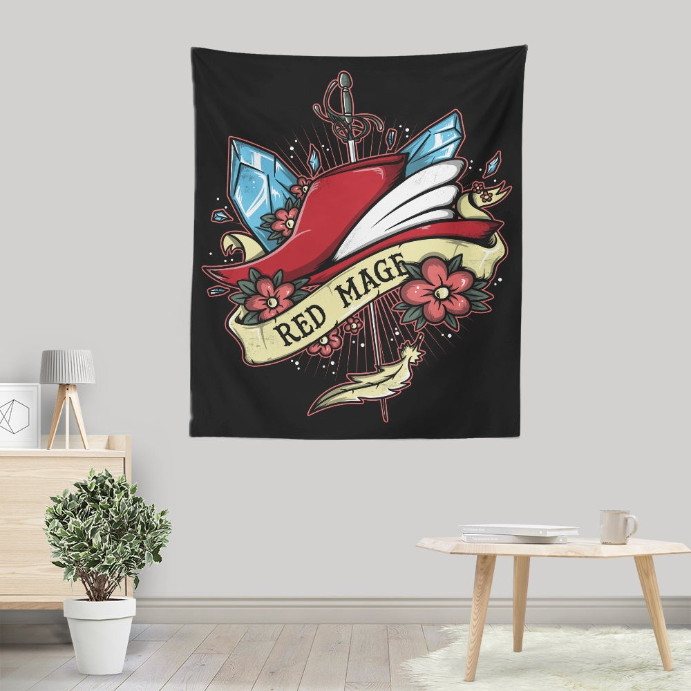 Red Magical Arts - Wall Tapestry