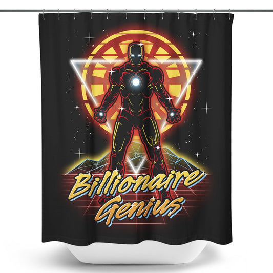 Retro Billionaire Genius - Shower Curtain