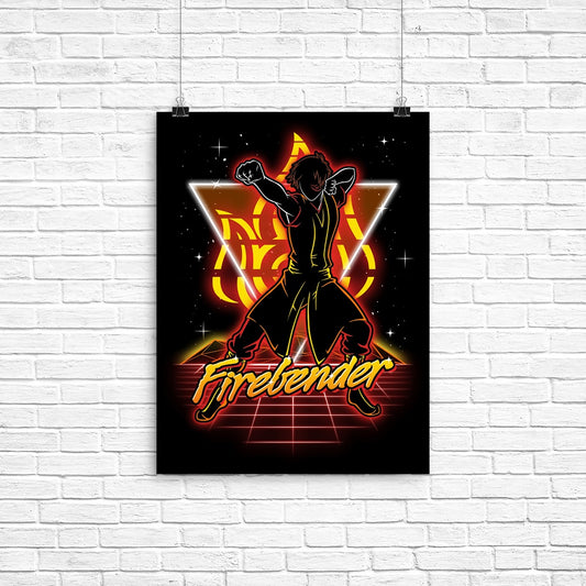Retro Firebender - Poster