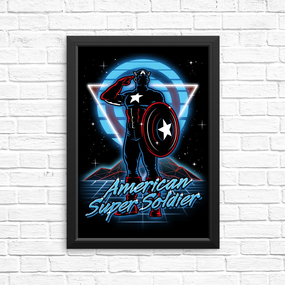 Retro Super Soldier - Posters & Prints