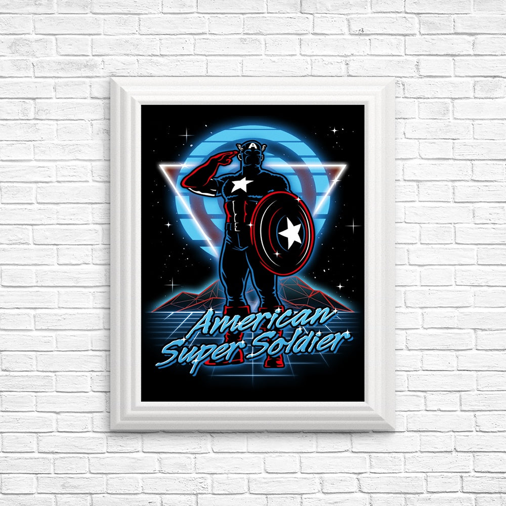 Retro Super Soldier - Posters & Prints