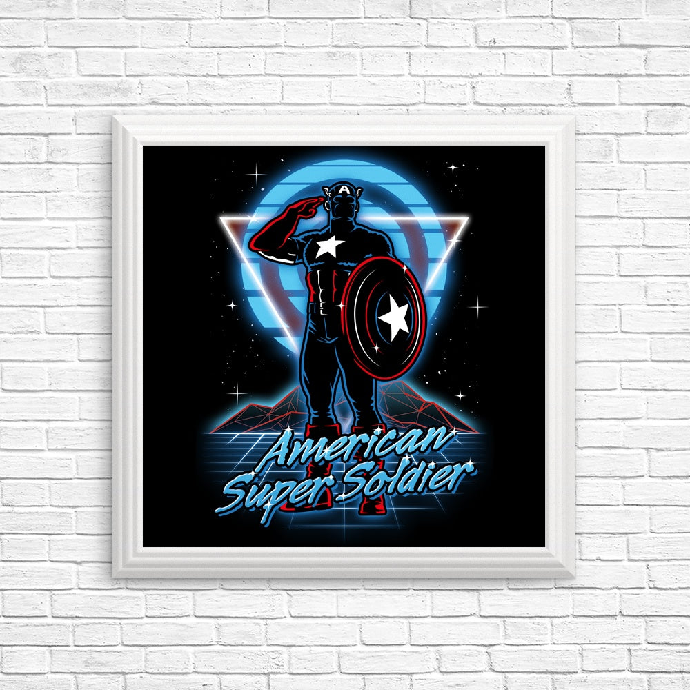Retro Super Soldier - Posters & Prints