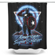 Retro Super Soldier - Shower Curtain