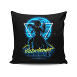 Retro Waterbender - Throw Pillow
