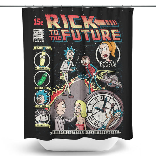 Rick to the Future - Shower Curtain
